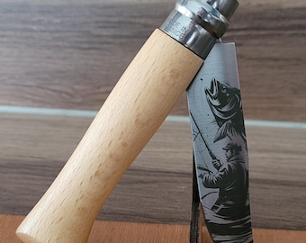 Opinel n9 personalized fishing knife - 2