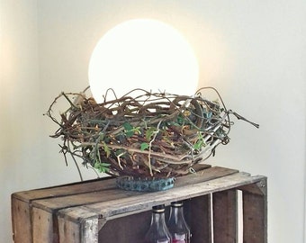 Lamp, ambient luminaire, unique piece, recuperation, original lamp, upcycling, artisanal creation,