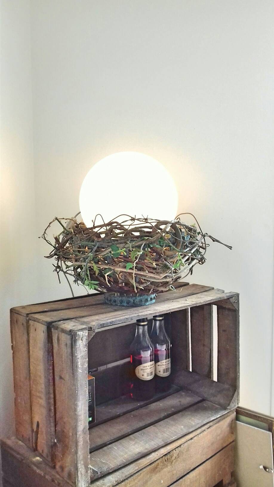 Lampe , Luminaire d'ambiance, Pièce Unique, Récup, Lampe Originale, Upcycling, Création Artisanale,