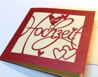 Wedding card plotter file SVG DXF, card, wedding, hearts, wedding card, heart, paper, laser, svg dxf pdf png jpg eps