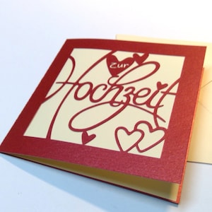 Faltkarte Hochzeit Plotterdatei SVG DXF FCM, Karte, Hochzeit, Herzen, Hochzeitskarte, Herz, Papier, Laser, svg dxf fcm pdf png jpg eps