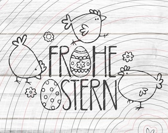 Cheeky Chickens plotter file SVG DXF, chickens, flowers, egg, Happy Easter, flowers, chicken, foil, print, laser sublimation svg dxf eps pdf png jpg