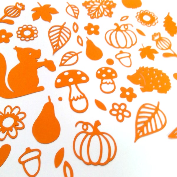 Herbstdeko Plotterdatei SVG DXF FCM, Deko, Eichhörnchen, Pilze, Herbst, Blätter, Igel, Laser Druck Sublimation svg dxf fcm eps png pdf jpg