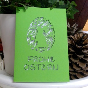 Karte Osterhase Plotterdatei SVG DXF FCM, Schmetterling, Blumen, Osterkarte, Ei, Karte Osterei Hase Papier Laser svg dxf fcm eps png pdf jpg