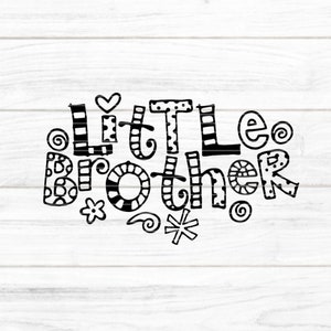 リトル ブラザー プロッター ファイル SVG DXF FCM、レタリング、フォント、赤ちゃん、子供、弟、レーザー、昇華印刷 svg dxf fcm png jpg pdf