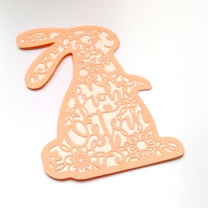 Karte Osterhase mit Kuvert Plotterdatei SVG DXF FCM, Hase, Grusskarte, Osterkarte, Plott Papier Ostern, Laser, svg dxf fcm eps png pdf jpg