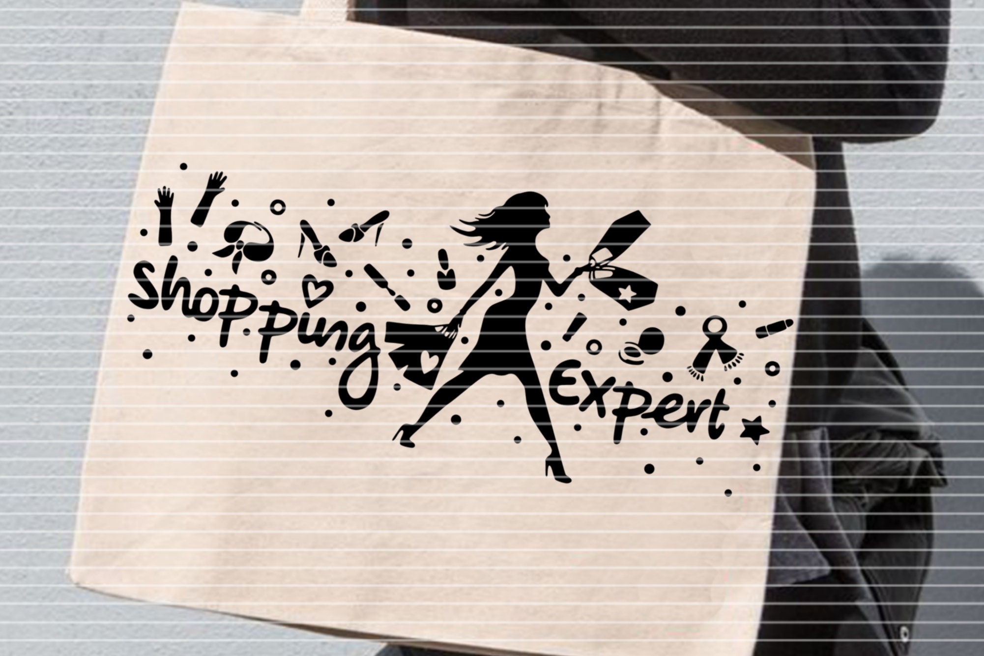 Shopping Expert Cutting File SVG DXF FCM, Shopping, Valentine