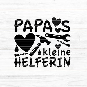 Archivo de trazador de El pequeño ayudante de papá SVG DXF FCM, regalo, padre, corazón, bebé, niña, Día del padre, láser, impresión svg dxf fcm eps png jpg pdf