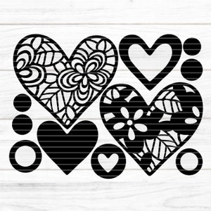 Heart flowers cutting file SVG DXF FCM, Heart, Flowers, Decoration, Wedding, Birthday, Love, svg dxf fcm eps pdf png jp
