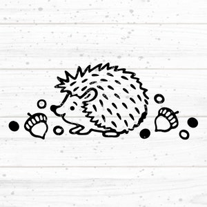 Arquivo de plotter de ouriço SVG DXF FCM, decoração de outono, nozes, outono, pontos, imagem de janela de ouriço impressão a laser sublimação svg dxf fcm eps png pdf jpg
