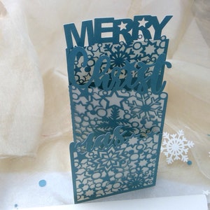 Carte Joyeux Noël traceur fichier SVG DXF FCM, papier, enveloppe, carte de Noël, Noël, étoiles d'arbre de Noël svg dxf fcm eps png pdf jpg