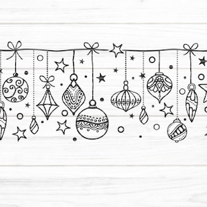 Decoratieve boomballen plotterbestand SVG DXF FCM, Kerstmis, decoratie, raamdecoratie, boomversieringen, laser, afdrukken, svg dxf fcm eps png pdf jpg