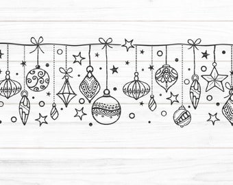 decoration tree balls Cutting file SVG DXF FCM, Christmas, Decoration, Window Decoration, Tree, Laser, Print svg dxf fcm eps png pdf jpg