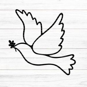 Dove plik plotera konturowego SVG DXF FCM, pokój, ślub, chrzest, potwierdzenie, komunia, drukowanie, laser, sublimacja, SVG DXF fcm PNG pdf jpg