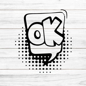 Arquivo de plotter OK para balão de fala SVG DXF FCM, aniversário, história em quadrinhos, balão de fala, folha metálica, laser, impressão, sublimação svg dxf fcm eps png pdf jpg