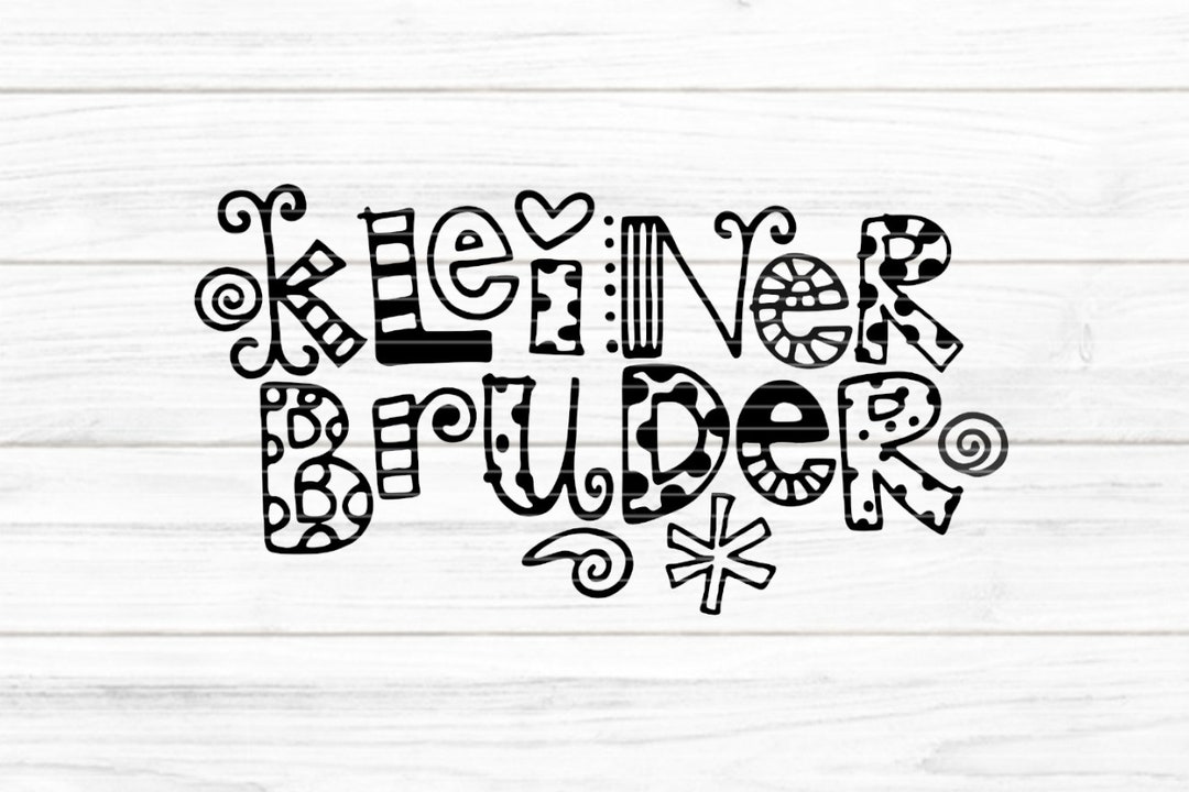 Kleiner Bruder Plotterdatei SVG DXF FCM Baby Bruder Etsy