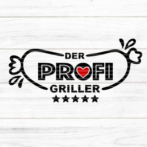 Profi Griller Plotterdatei SVG DXF FCM, Liebe, Grill, Herzen, Party, Grillieren, Text, Laser, Druck, Sublimation svg dxf fcm eps png pdf jpg