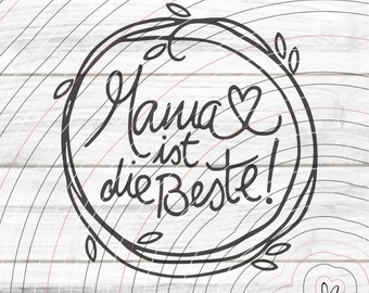 Best Mom plotter file SVG DXF, Mother's Day, Mom, Love, Heart, Wreath, Circle, Best Mom, Foil, Print, Laser, svg dxf eps png pdf jpg