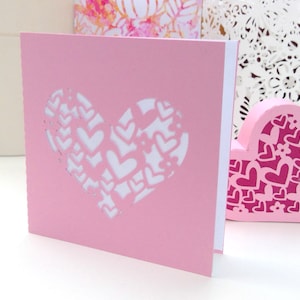 Card heart with hearts Cutting file SVG DXF FCM, mother's day, envelope, valentine's day, birthday wedding, svg dxf fcm eps png pdf jpg