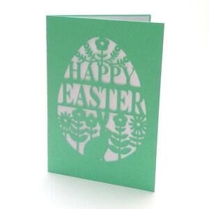 Card Happy Easter Cutting file SVG DXF FCM, Easter, Egg, Easter Card, Easter Egg, Bunny, Flowers, Laser, Paper, svg dxf fcm pdf