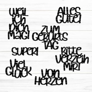 Teksten Super Plotter Bestand SVG DXF FCM, Veel Geluk, Super, Alle Goeds, Vanuit het Hart, Fijne Verjaardag, Vergeef Mij, Omdat Ik Van Je Hou, svg dxf fcm