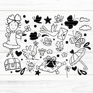 Conjunto de artesanato, arquivo de plotter de fadas SVG DXF FCM, anjo, proteção, estrela, asas, crianças, menina, impressão a laser, sublimação svg dxf fcm eps png pdf jpg