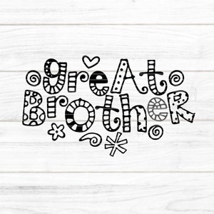 Great Brother Plotterdatei SVG DXF FCM, Buchstaben Baby, Grosser Bruder Geschwister Kind Laser Druck Sublimation svg dxf fcm eps pdf png jpg