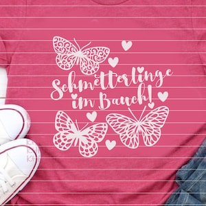 Schmetterlinge im Bauch Plotterdatei SVG DXF FCM, Liebe, Schmetterlinge