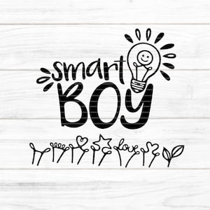 fichier traceur Smart Boy SVG DXF FCM, cadeau, anniversaire de bébé intelligent, enfant intelligent, impression laser, sublimation, svg dxf fcm eps png jpg pdf,