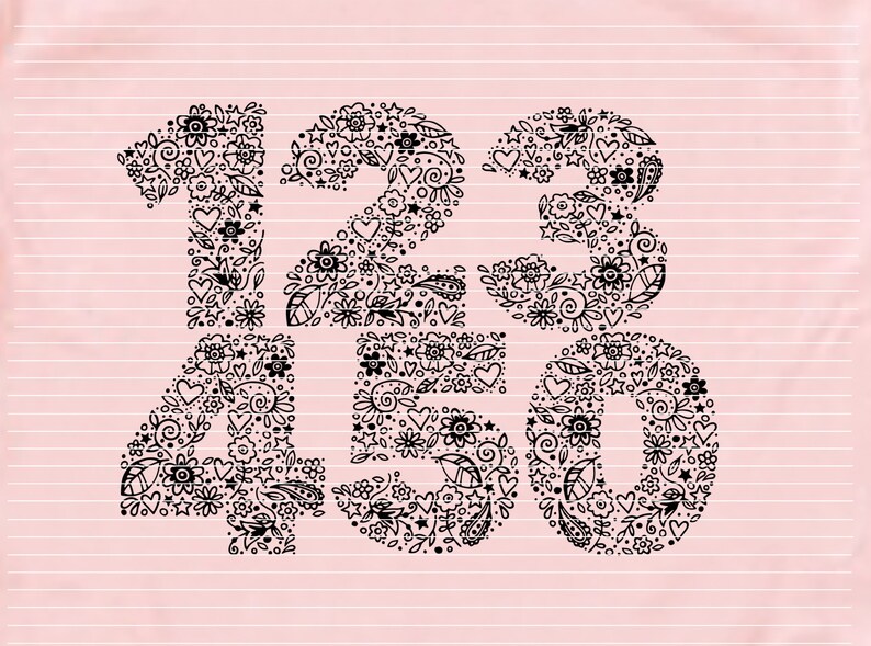 Download Plotter File Flower Numbers 1-5 SVG Flowers Numbers | Etsy