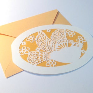 Karte Taube mit Kuvert Plotterdatei SVG DXF FCM, Taube, Liebe, Blumen, Konfirmation, Kommunion, Papier, Laser, svg dxf fcm eps png pdf jpg