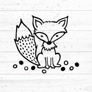 Fox Cutting file SVG DXF FCM, Reineke, Redcoat, Autumn, Dots, Window Picture, Vulpes, Laser, Sublimation, svg dxf fcm eps png pdf jpg