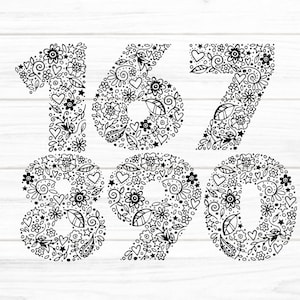 Fiori Numeri 6-9 File Plotter SVG DXF FCM, Fiori, Numeri, Compleanno Stampa Laser Sublimazione svg dxf png pdf jpg Cricut Silhouette Brother
