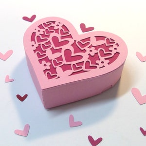 File plotter a forma di cuore SVG DXF FCM, scatola, San Valentino, compleanno, festa della mamma, matrimonio, carta, laser svg dxf fcm eps png pdf jpg