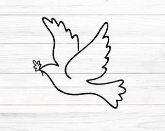 dove Cutting file SVG DXF FCM, Wedding, peace, communion, engagement, confirmation, baptism, laser, print, sublimation, svg dxf fcm png pdf