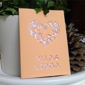 Karte Herz Plotterdatei SVG DXF FCM, Muttertag, Schmetterling, Liebe, Blumen, Geburtstag, Ostern, Papier, Laser, svg dxf fcm eps png pdf jpg