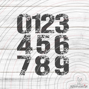 Cijfers 0-9 plotterbestand SVG DXF, kinderen, cijfer, getallen, verjaardag, folie, laser, print, svg dxf png pdf Cricut Silhouette Brother