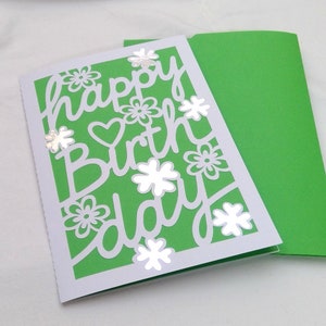 Birthday Karte B6 Plotterdatei SVG DXF FCM, Geburtstag, Klee, Kleeblätter, Liebe, Karte, Blumen, Papier, Laser, svg dxf fcm eps png pdf