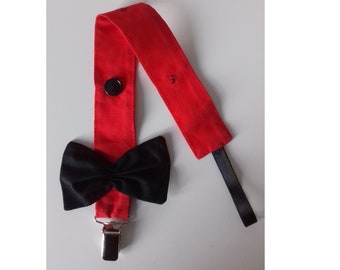 Red pacifier clip