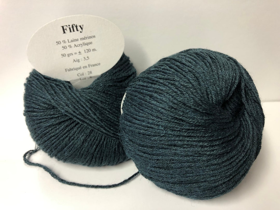 Lot De 10 Pelotes Laine 50% Mérinos - Couleur Lilas - Fabriqué En France