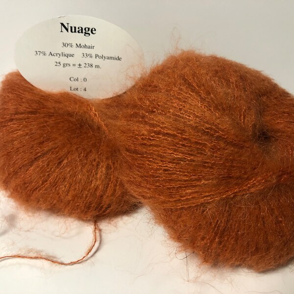 Lot of 10 balls of rust mohair wool col 0 lot 4/ made in FRANCE