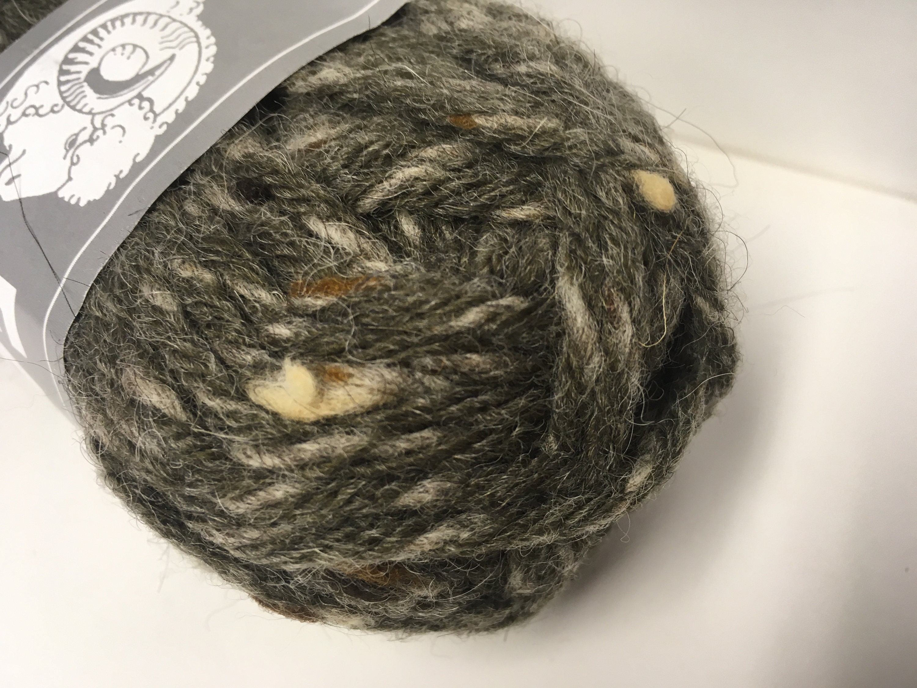 Lot De 10 Pelotes De Laine Tweedé Taupe - Grosse Laine Fabriquée En France
