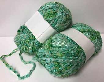 Lot De 10 Pelotes De Laine Tweed - Couleurs Mûre Et Rose - Acrylique - Neuf