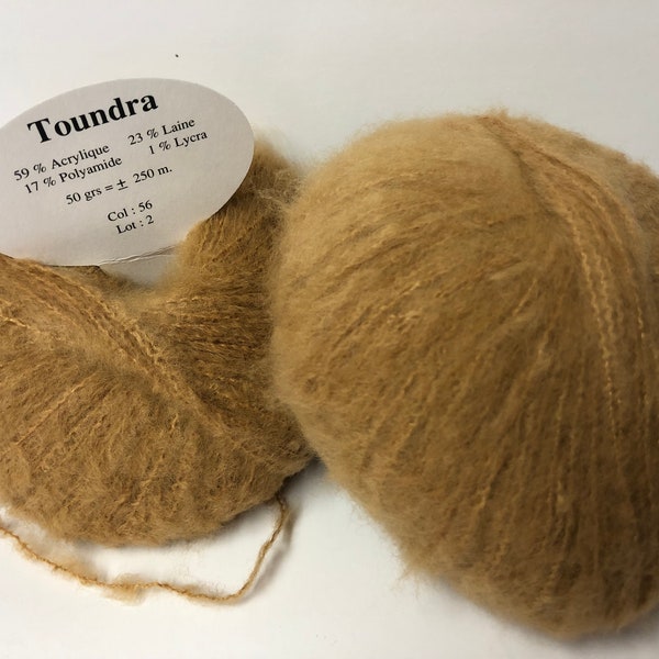 Lot of 10 balls of wool / camel / mohair style / soft / made in FRANCE