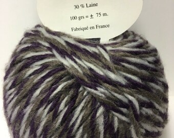 10 pelotes 100% pure laine/ tweedé/ fabriqué en France 10 pelotes 100% pure laine/ tweedé/ fabriqué en France