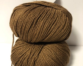 Lot De 10 Pelotes De Laine – 50% Mérinos, Marron Glacé – Fabriqué En France – Aiguilles 3.5 – Pour Tricot/crochet