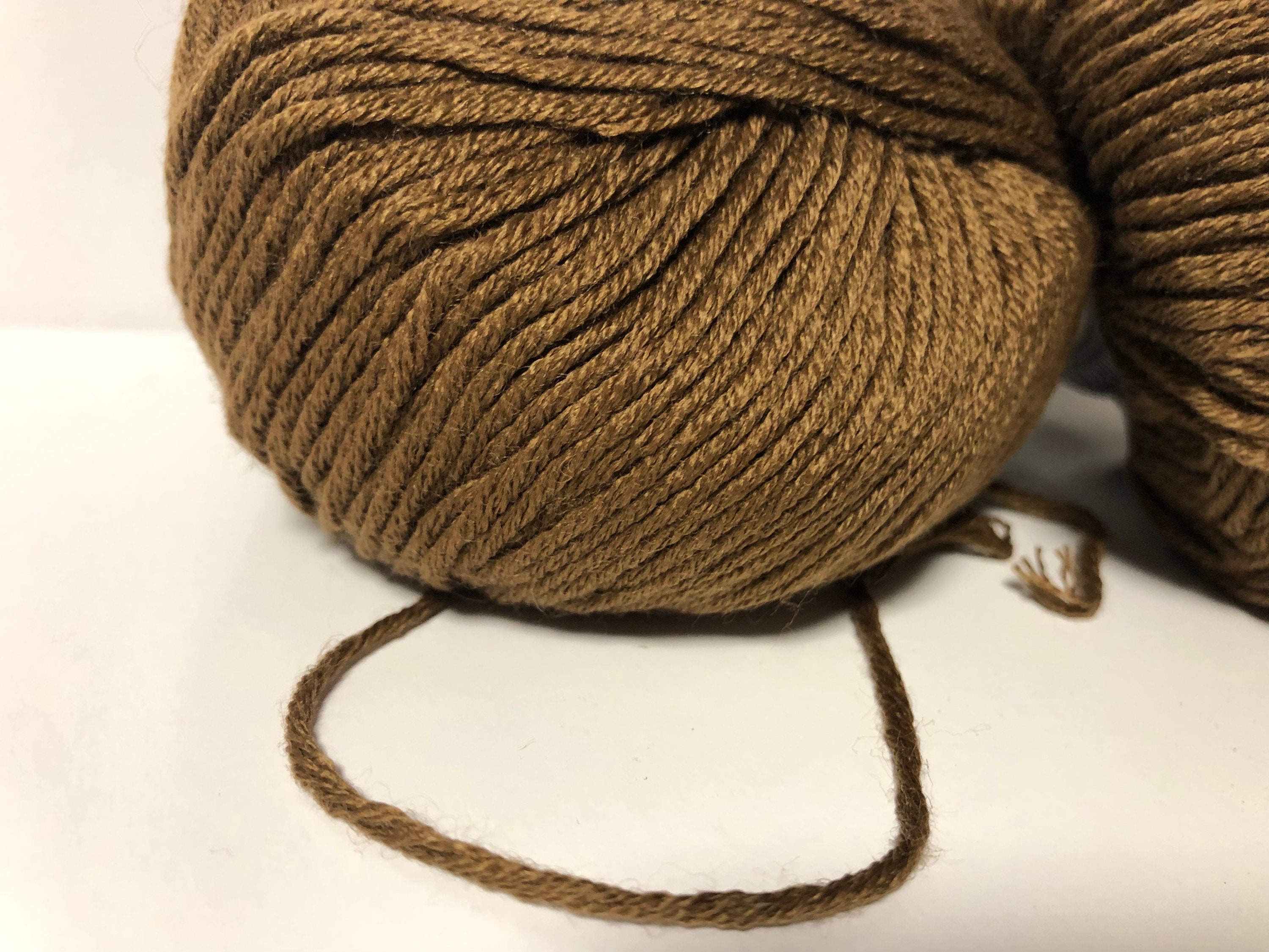 Lot De 10 Pelotes De Laine 50% Mérinos Marron Glacé - Fil Fabriqué En France, Pour Tricot/crochet