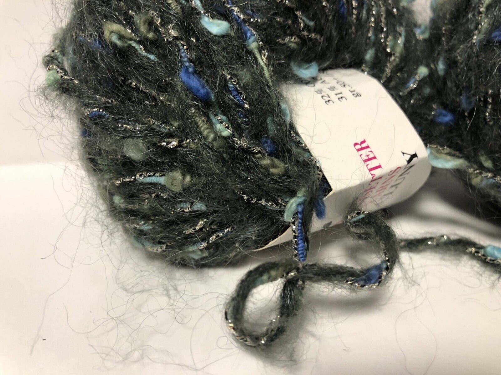 Lot De 10 Pelotes De Laine Fantaisie Mohair Brillante Argentée - Fil Pour Tricot/crochet - Neuf