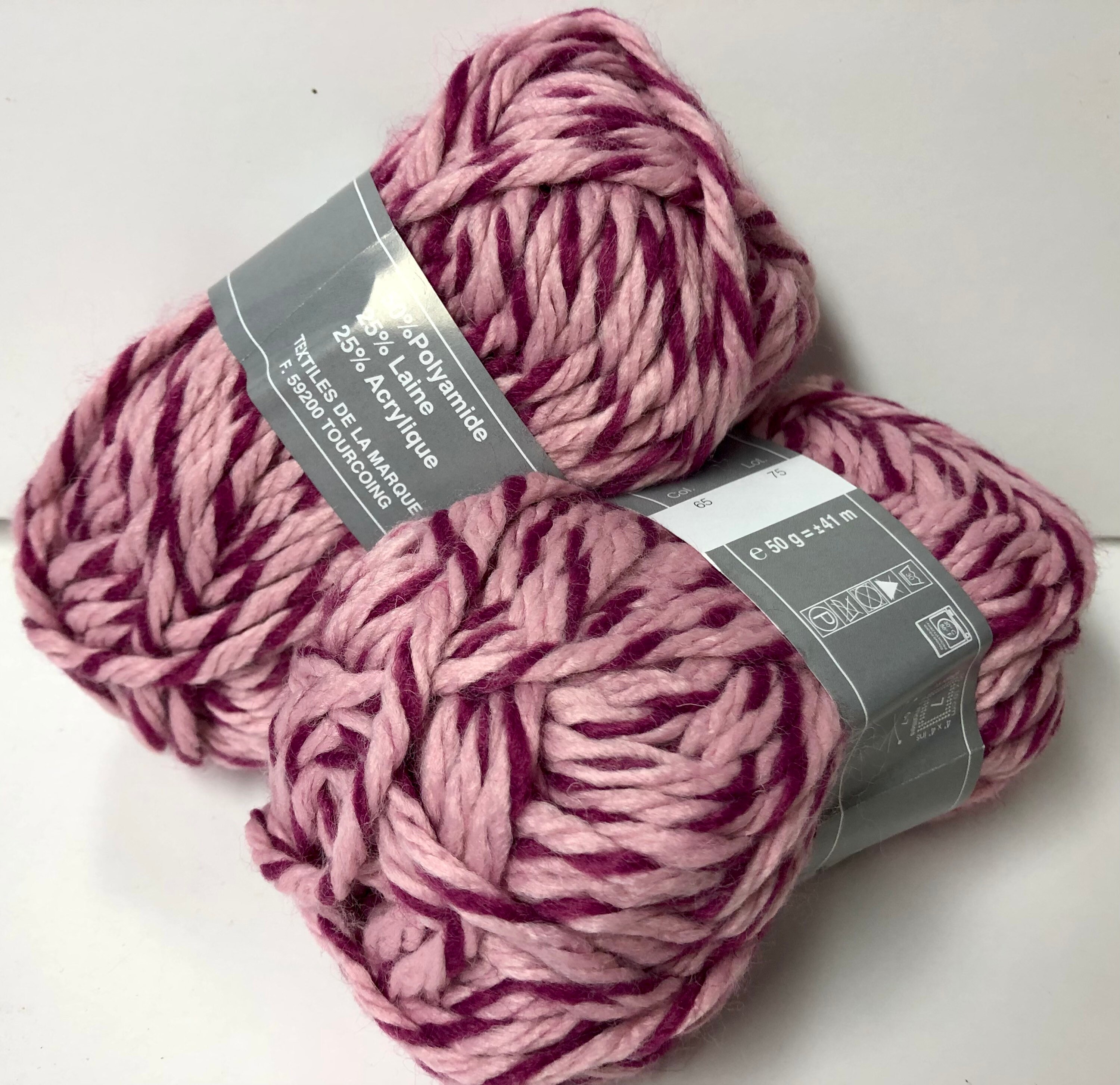 Lot De 10 Pelotes De Laine Gris Tweed - Grosse Laine Française, Aiguilles N°8 - Neuf Pour Tricot/crochet