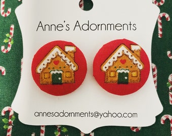 Christmas Gingerbread House Earrings